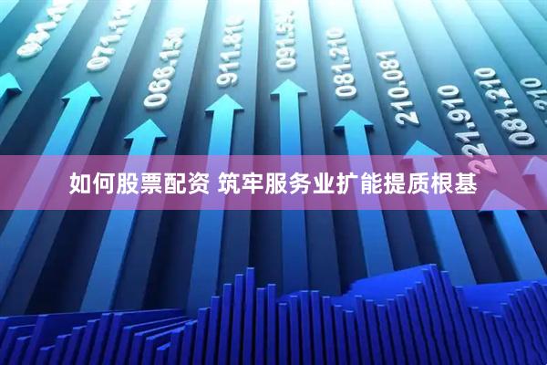 如何股票配资 筑牢服务业扩能提质根基